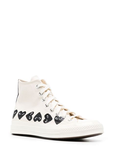 chuck 70 multi herats unisex white COMME DES GARÇONS PLAY X CONVERSE | AZ-K127-0012